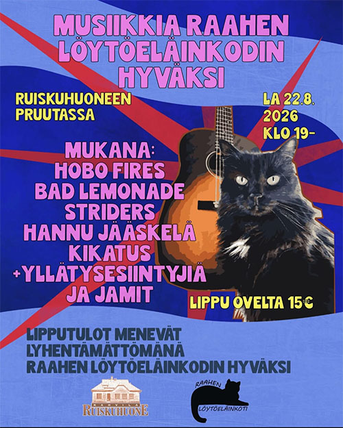 Jartse Tuominen Musiikkia Raahen löytöeläinkodin hyväksi.